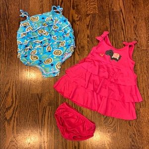 Gymboree Dress Bundle Sz 3-6 mo🦛 Hippo & Print🌼